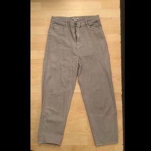 Grey denim mom jeans